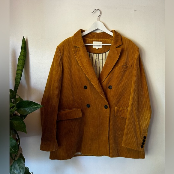 Yerse Corduroy Double breasted Blazer - Picture 2 of 8